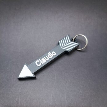 Portachiave Freccia + Nome